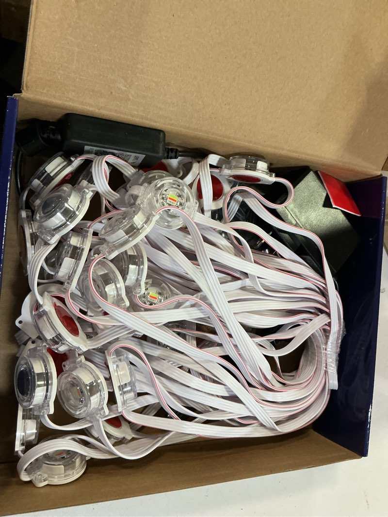 Condition photo showing Good Condition for iHomey 50ft Permanent Outdoor Eaves Light with 30 LED, Waterproof Smart RGB Light with App/Remote Control, for Christmas, Halloween