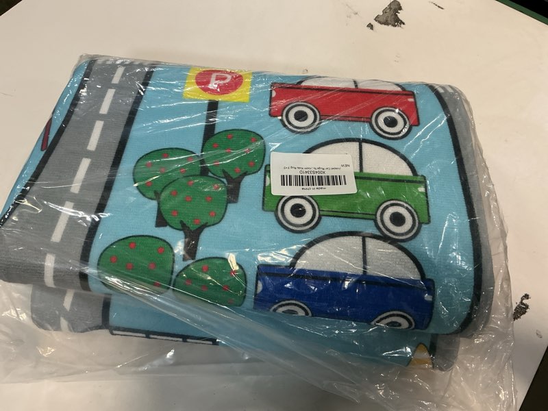 Condition photo showing New/Like New for Car Rug for Kids Playroom 3x5 Feet, Road Rug for Boys Room Kids Play Mat for Toddlers Bedroom and Playroom Decor Ljj-289 3' x 5' (Rectangular)