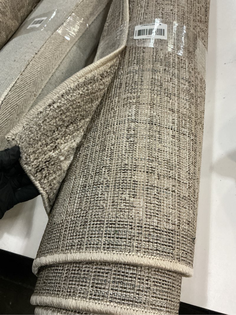 Condition photo showing As Is for Loloi Darby Collection DAR-07 Pebble/Sand 2'-7" x 10'-0" Runner Rug Pebble / Sand 2'7" x 10' (Rectangular)