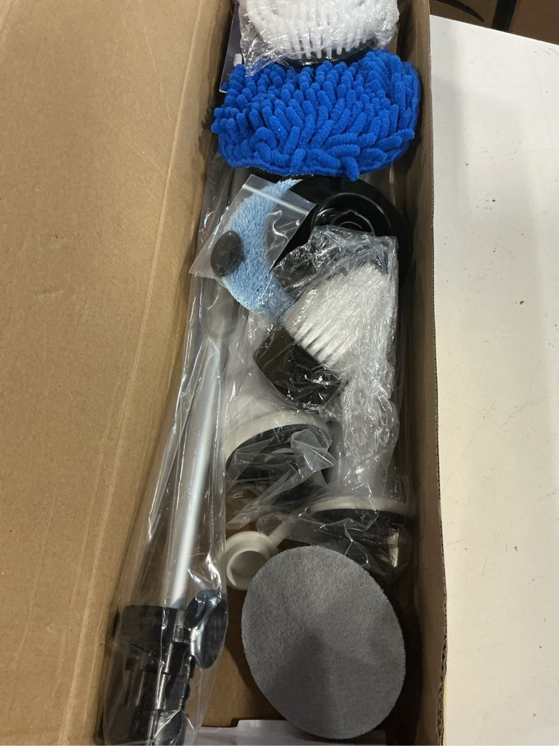 Condition photo showing Good Condition for electric spin scrubber cordless rechargeable bathroom scrubber cleaning brush multi-functional with replaceable brush heads extension handle