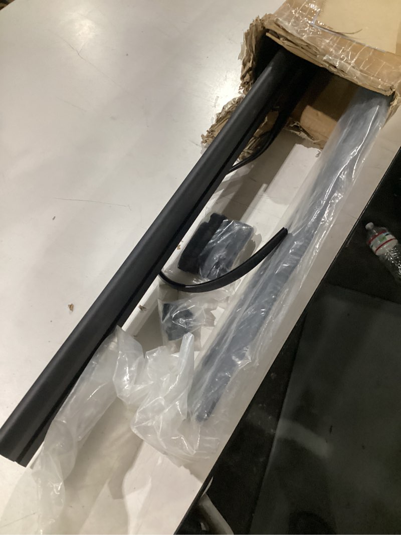 Condition photo showing As Is for 53” all-metal 330 lbs roof rack cross bars with t-slot, universal fit for raised side rails, heavy duty aluminum crossbars for cargo carrier, kayak and luggage, lock-free design 53"