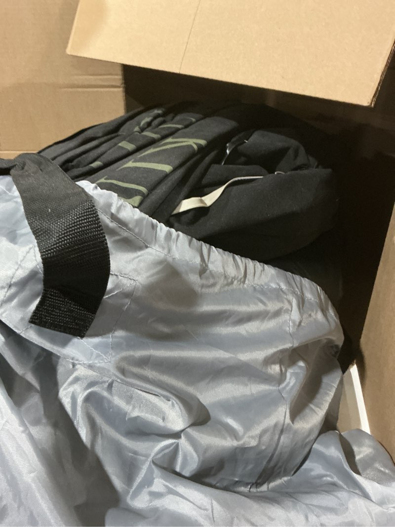 Condition photo showing As Is for king koil luxury california king size air mattress with built-in high-speed pump best for home, camping & guests, 20" double high airbed adjustable blow up mattress, waterproof, 1-year warranty black california king 20"
