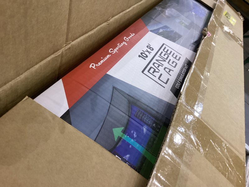 Condition photo showing Good Condition for GoSports Range Cage 10 x 8 ft Golf Practice Hitting Net - Choose Between Printed Graphics Impact Screen, Blank Simulator Screen, or Classic Net