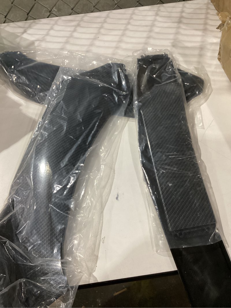 Condition photo showing Good Condition for 5-section universal front bumper lip spoiler, carbon fiber look abs splitter for sedan coupe hatchback, 56-72 inch adjustable body kit carbon fiber motif