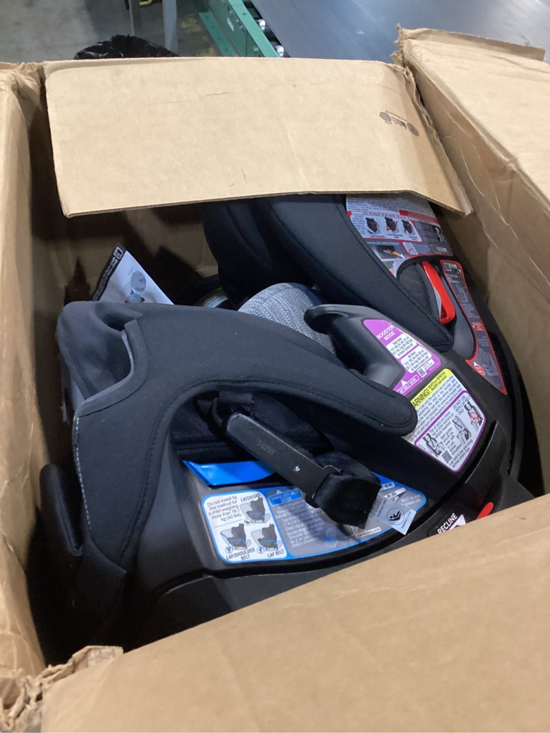 Condition photo showing As Is for evenflo all4stages slim plus canopy 4-in-1 convertible car seat (howell black)