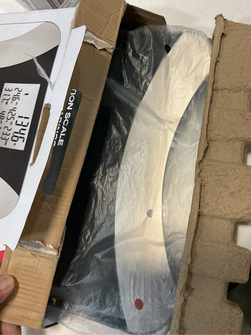 Condition photo showing Good Condition for taylor glass led body composition scale with quick view readings, black, 500lb capacity