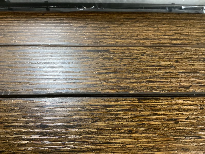 Condition photo showing Good Condition for Floating Shelves for Wall, 23.6" Wall Mounted Shelves Set of 3, 1.5" Thick Hanging Shelf Storage, Farmhouse Decor for Bathroom, Toilet, Bedroom, Living Room, Kitchen, Rustic Brown 6001BJBF 23.6 inches Rustic Brown