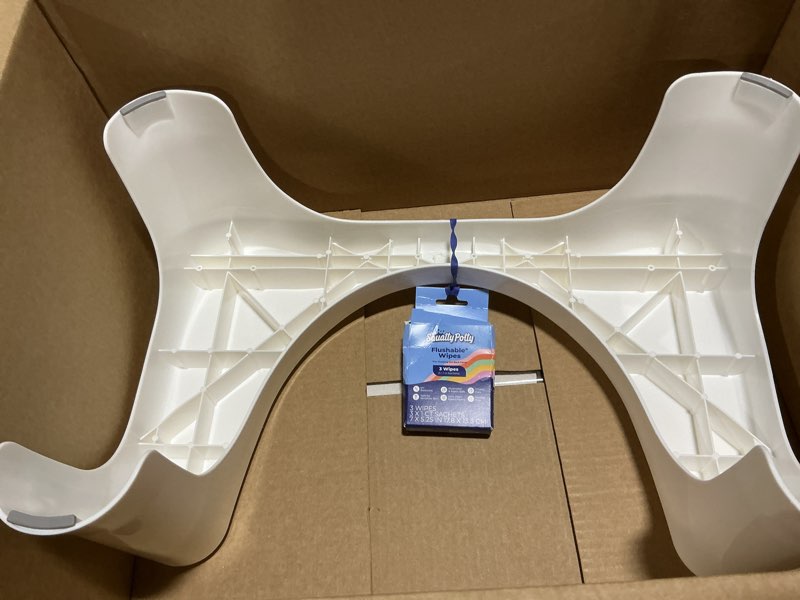 Condition photo showing New/Like New for squatty potty simple curve bathroom toilet stool 7" white