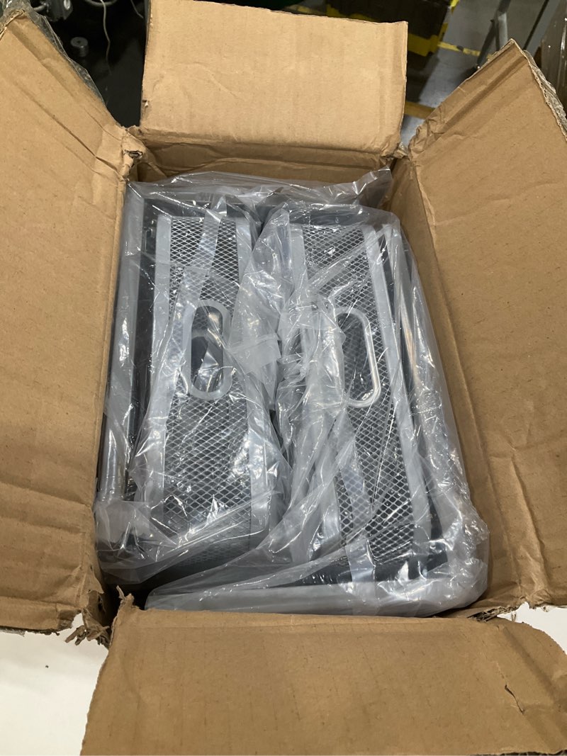 Condition photo showing Good Condition for 2 pack 21in-depth under sink organizer with next-gen ball-bearing slides,2-tier precision mesh pull out cabinet storage for bathroom&kitchen,height adjustable drawers shelf,anti-rust-grey gun gray 2 pack-21"dx12.4"-16.5"h