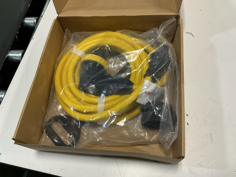 Condition photo showing New/Like New for kanayu 20ft 30 amp rv adapter rv extension cord with locking connector plug nema tt-30p to l5-30r, generator extension power cord adapter plug with 90° grip handle, 10awg/3c stw, etl listed