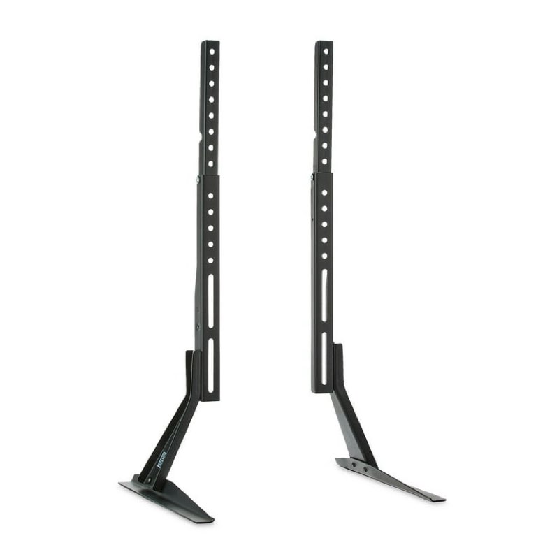 onn tabletop tv stand for 37" to 70" tvs, holds up to 110 lbs, black- metal legs for tabletop
