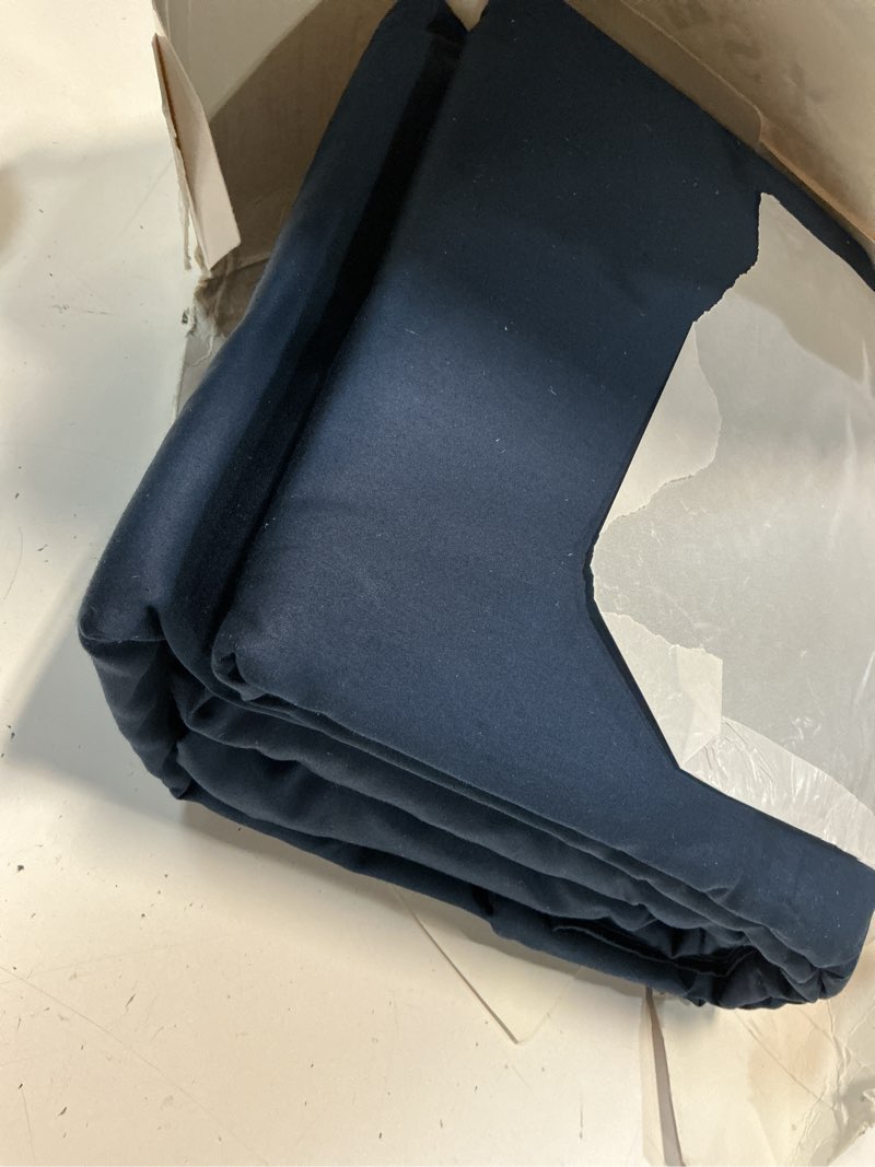 Condition photo showing Good Condition for split king sheet set - luxury split king sheets for adjustable bed - 100% cotton, 600 thread count split king sheets - 16" deep pocket cooling sheets for split king adjustable bed - navy blue split king navy blue