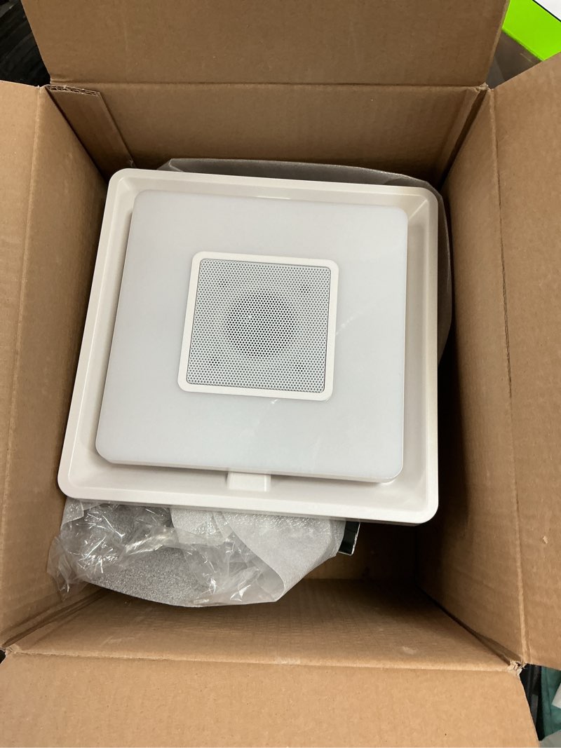 Condition photo showing As Is for home netwerks 80 cfm 1.5 sones bathroom exhaust fan with bluetooth speaker and light
