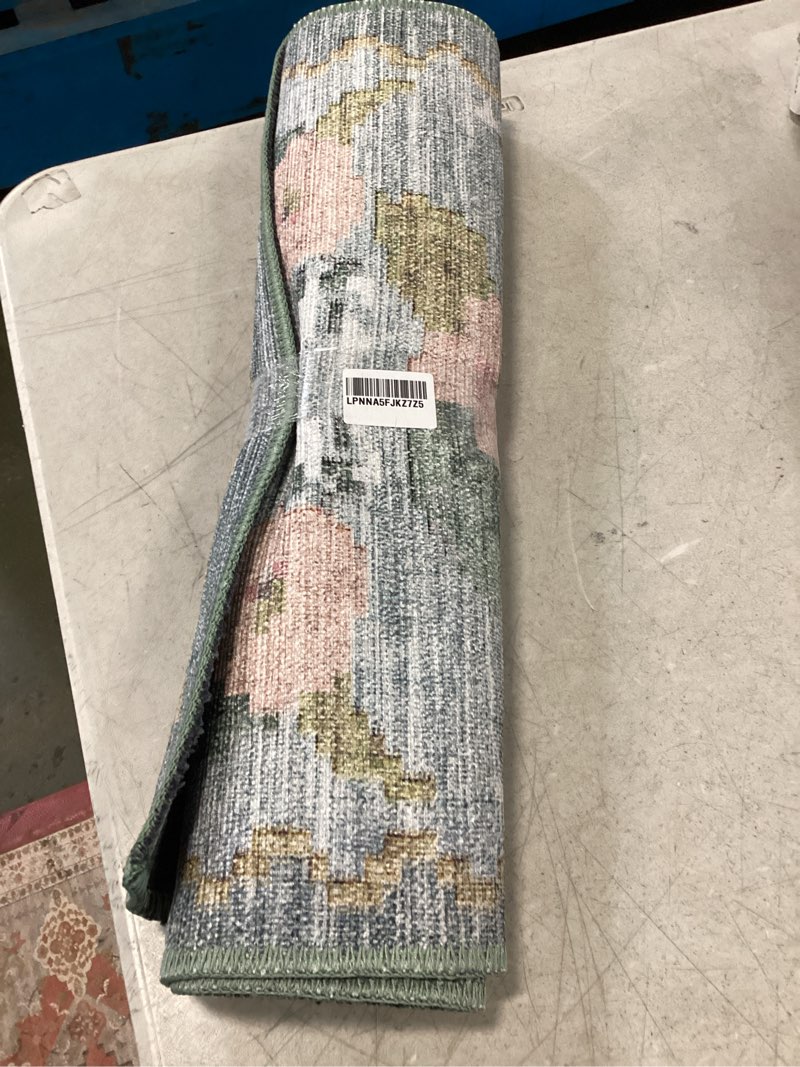Loloi Rifle Paper Co. Rosa Collection Antique Rose RSA-02 Sky 2'-0" x 5'-0" Accent Rug