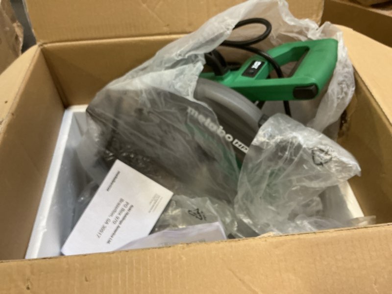 Condition photo showing Good Condition for Metabo HPT 10-Inch Single Bevel Compound Miter Saw, 15-Amp Power Saw with Xact Cut Shadow Line, Precision Miter Angles, Single Bevel 0-45°, 40T TCT Miter Saw Blade, Lightweight Design, C10FCG2 C10FCG2 - Next Gen Model