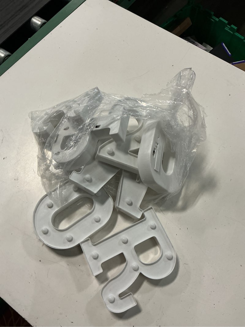 Condition photo showing Good Condition for woanger 8 pcs 2026 prom light up letters sign set led graduation decorations marquee class of 2026 ornaments for graduation high school college table home party supplies, battery operated