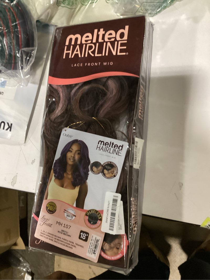 Condition photo showing New/Like New for Outre Lace Front Wig - Melted Hairline - MH 107 (DRST2/ROSE BROWN)