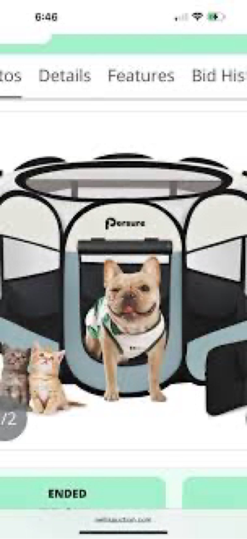 dog cat playpen indoor outdoor for puppy pet dogs cat travel and recovery after surgery, dog enclosure tent crates cage, portable pop up dogs kennel with carrying case(grey, small with pad)