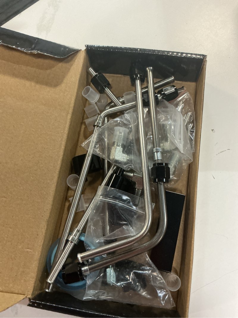 Condition photo showing As Is for ls coolant crossover steam vent kit with an4 fuel brake line - complete 4 corner steam port kit compatible with ls1, ls2, ls3, ls6, ls7, ls9, lsx engines (6.0, 5.3).