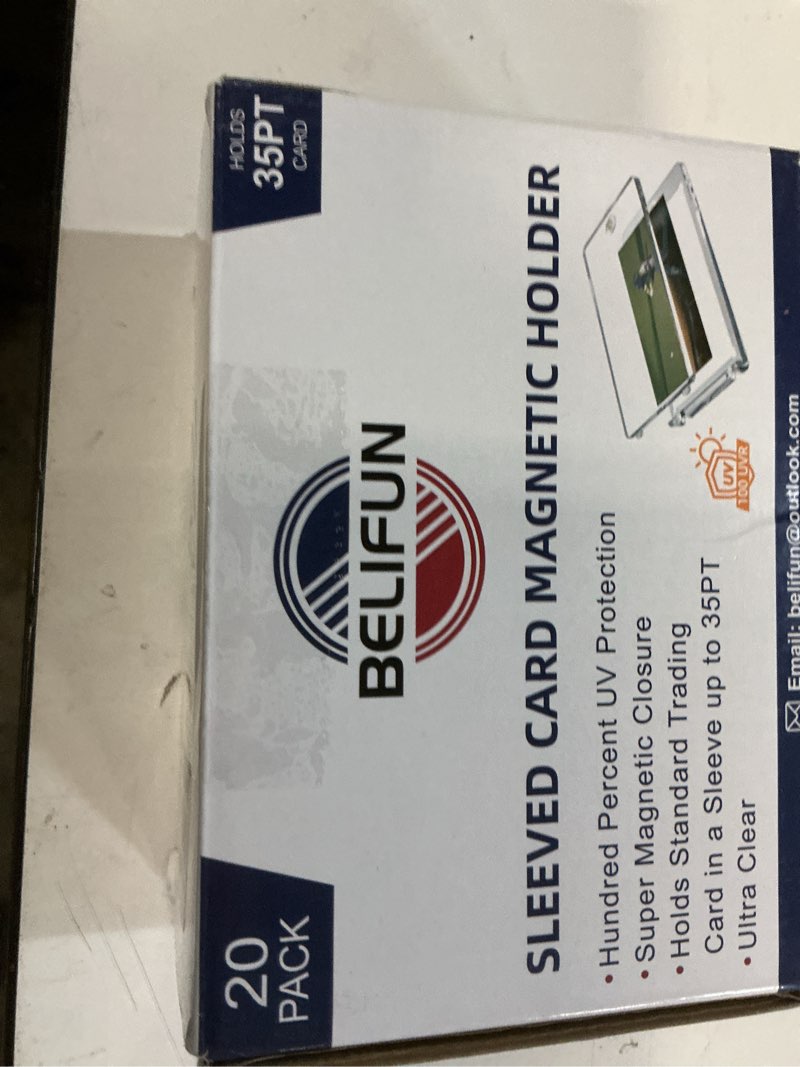 Condition photo showing New/Like New for 20-Pack One Touch Sleeved-Card Magnetic-Holders - 35PT Trading Card Holders, UV Protection Clear Acrylic Card Cases, Magnet Case Protectors for Game Cards, Baseball Cards, Sports Cards, Standard Cards 20ct Sleeved Card Magnetic Holder