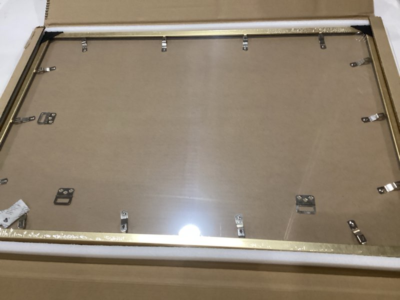 Condition photo showing Good Condition for hliwegns matte gold 20x30 - single frame - vintage 20 x 30 poster frame with plexiglass for wall gallery display, 20x30 picture frame for puzzles, artwork, photos and posters - ideal christmas day matte gold 20x30 in