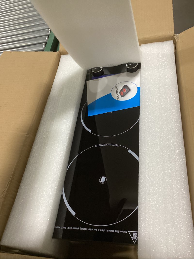Condition photo showing Good Condition for gihetkut electric cooktop,110v 2100w electric stove top with knob control, 10 power levels, kids loc