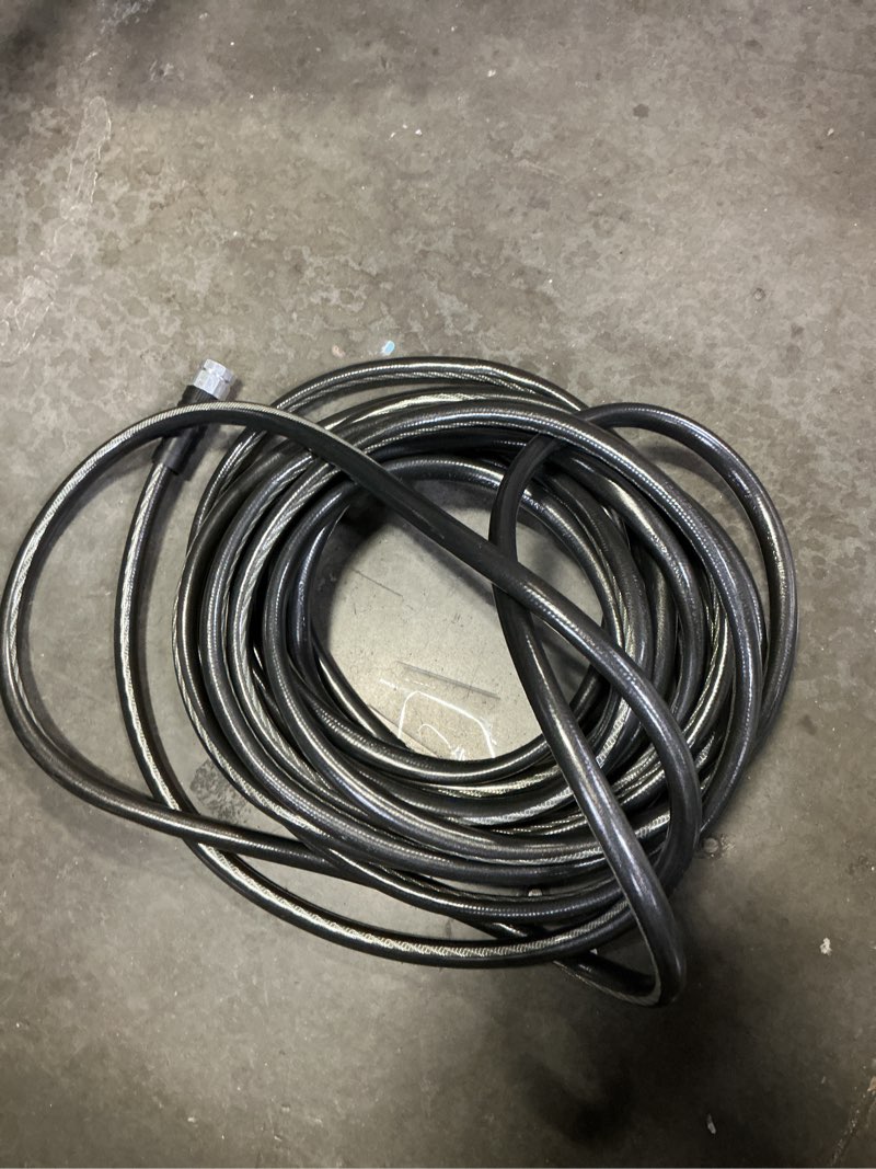 Condition photo showing As Is for  neverkink teknor apex 5/8-in x 50-ft heavy -duty kink free vinyl gray coiled hose