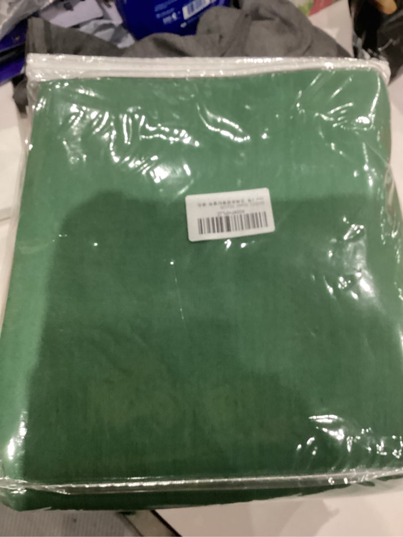 BOODII 108 Inch Black Out Curtains 2 Panels Set Back Tab Thermal Insulated Green Linen Textured Blac