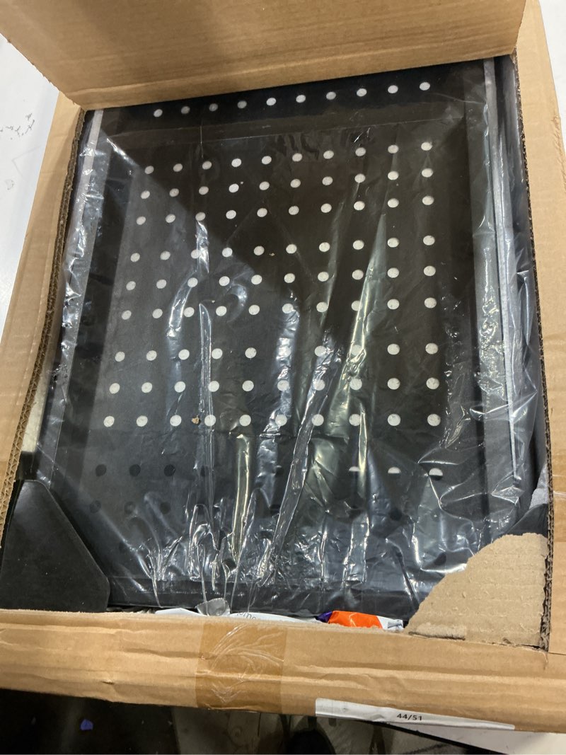 Condition photo showing Good Condition for Kitchen Garage Metal Shelves, Storage Shelves Organizer, Foldable Metal Shelving, Closet Shelving Unit, 28" W x 14" D x 50" H Bakers Rack Microwave Stand, Plant Stand with Wheels (4-Tier Shelf)