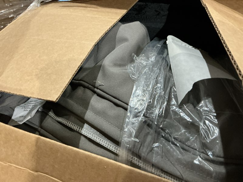 Condition photo showing As Is for iaseahk patio chair cushions, 19" x 19" x 3" outdoor chair cushions set of 4, waterproof outdoor cushions for patio furniture, outdoors seat cushions set of 4 with handle and ties, light grey light grey 19*19+3"