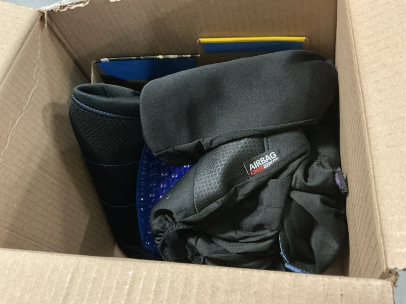 Condition photo showing As Is for dr. scholl's massaging gel seat cover for cars, trucks & suvs