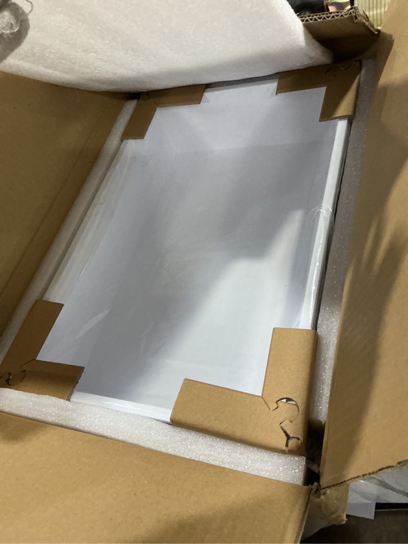 Condition photo showing Good Condition for shower niche no tile needed, 18 x 12 insert shower niche, recessed shelf for bathroom storage over mount installation, white 18w × 12h with single shelf