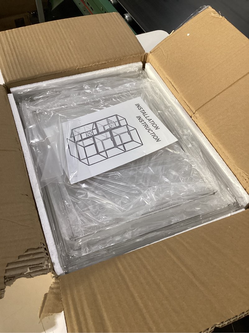 Condition photo showing Good Condition for 3 Packs Clear Handbag Storage Organizer for Closet, Acrylic Display Case for Purse Handbag, Stackable Purse Organizer Storage Box with Magnetic Lids for Wallet Book Collectibles XXX-Large-Clear-3Pack