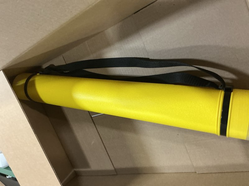 Condition photo showing Good Condition for transon durable poster storage tube with straps 24"-40" extendable for blueprints, artwork, maps, posters color yellow 1 pack-yellow