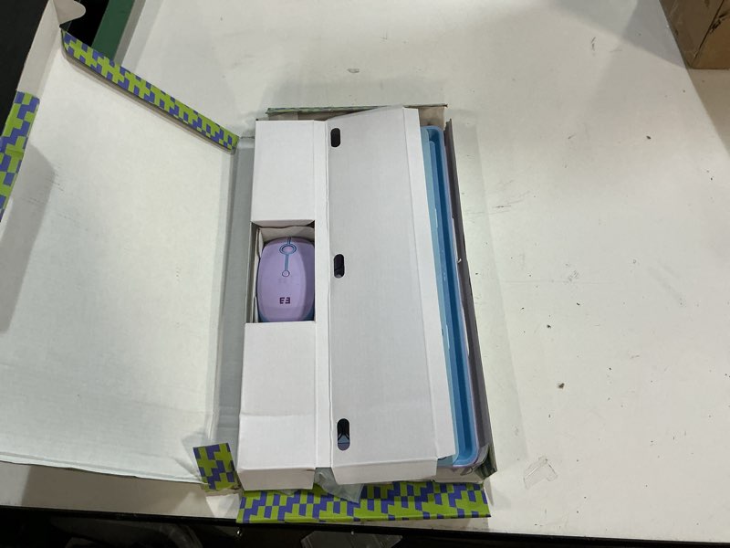 Condition photo showing New/Like New for seenda Bluetooth Keyboard and Mouse for iPad, CTU-301 Wireless Multi-Device Connection Bluetooth+2.4G Keyboard Mouse Combo with Tablet Holder for iPad/Macbook/Windows, iOS/Andriod/Phone, Blue & Purple