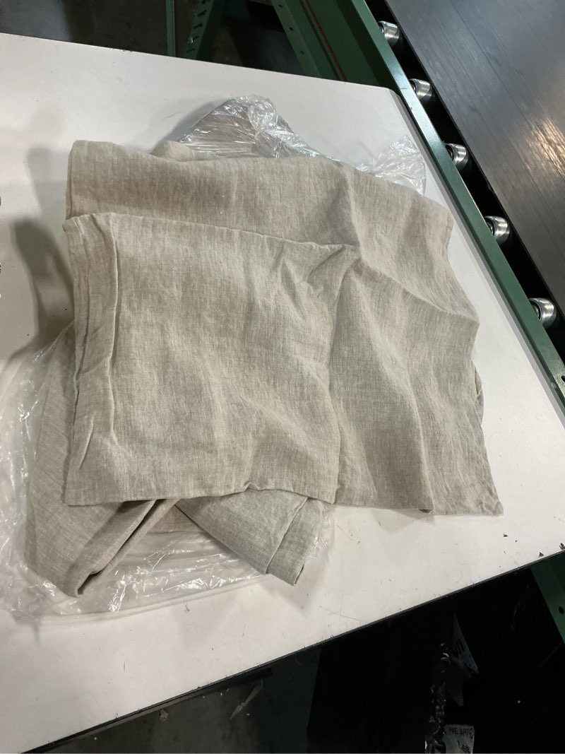 Condition photo showing Good Condition for european linen sham set, king beige 