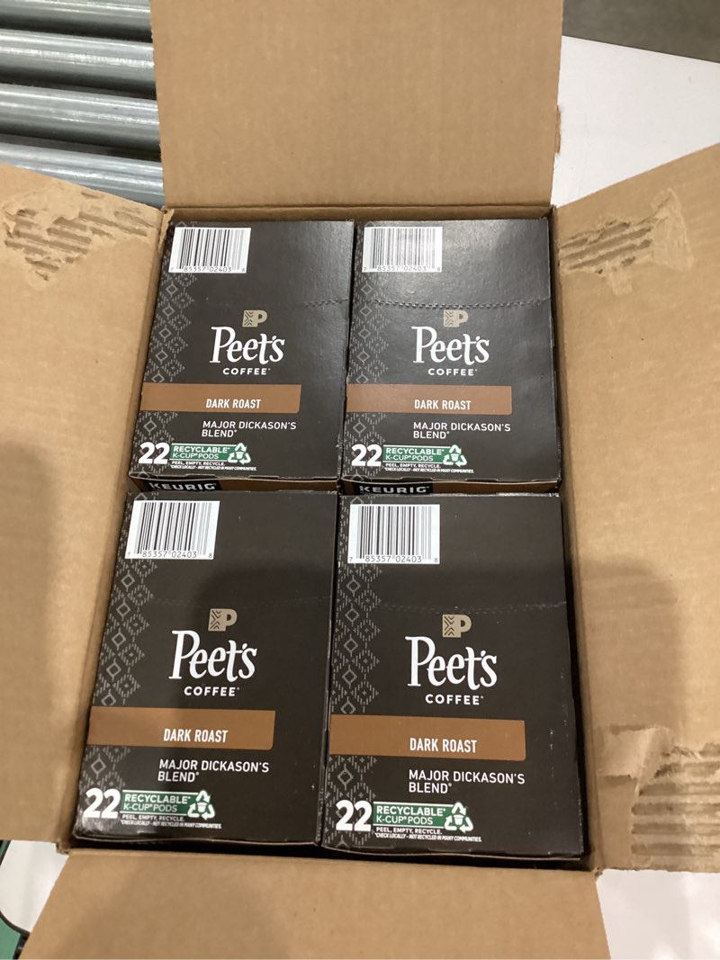 Condition photo showing New/Like New for Peet's Coffee, Dark Roast Keurig K-Cup Pods - French Roast 88 Count (4 Boxes of 22 Pods) French Roast 22 Count (Pack of 4)
