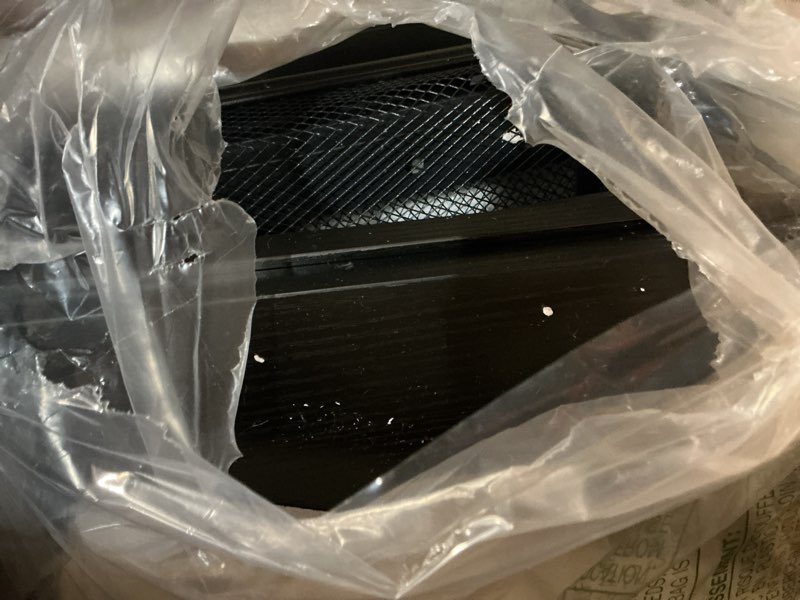 Condition photo showing As Is for HOOBRO Black Side Table, 3-Tier Metal Side Table, Small Black Table with 2 Flat or Slant Adjustable Shelves for Small Spaces, Hallway, Living Room, Bedroom, Sturdy, Easy Assembly, Black BB23BZ01G1