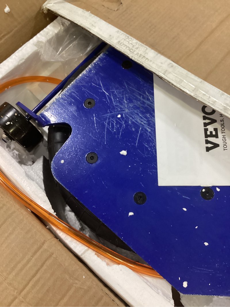 Condition photo showing As Is for vevor air jack, 3 ton/6600 lbs triple bag air jack, airbag jack with six steel pipes, lift up to 17.7", 3-5 s fast lifting pneumatic jack, with adjustable long handles for cars 3t/high 17.7in-adjust handle