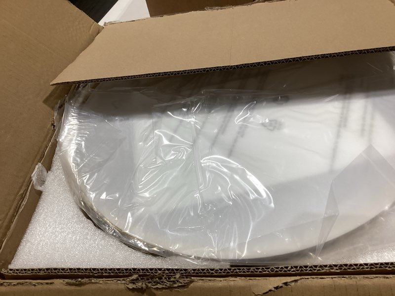 Condition photo showing As Is for Modern Gold Flush Mount Ceiling Light 18 Inch, 4-Lights Round Ceiling Light, Minimalistic Ceiling Lamp Acrylic Shade Lighting Fixture for Bedroom Laundry Room Bathroom Hallway Gold 18 Inch