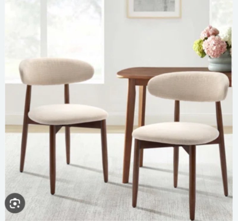 Upholstered Solid Wood Dining Chair Side Chair