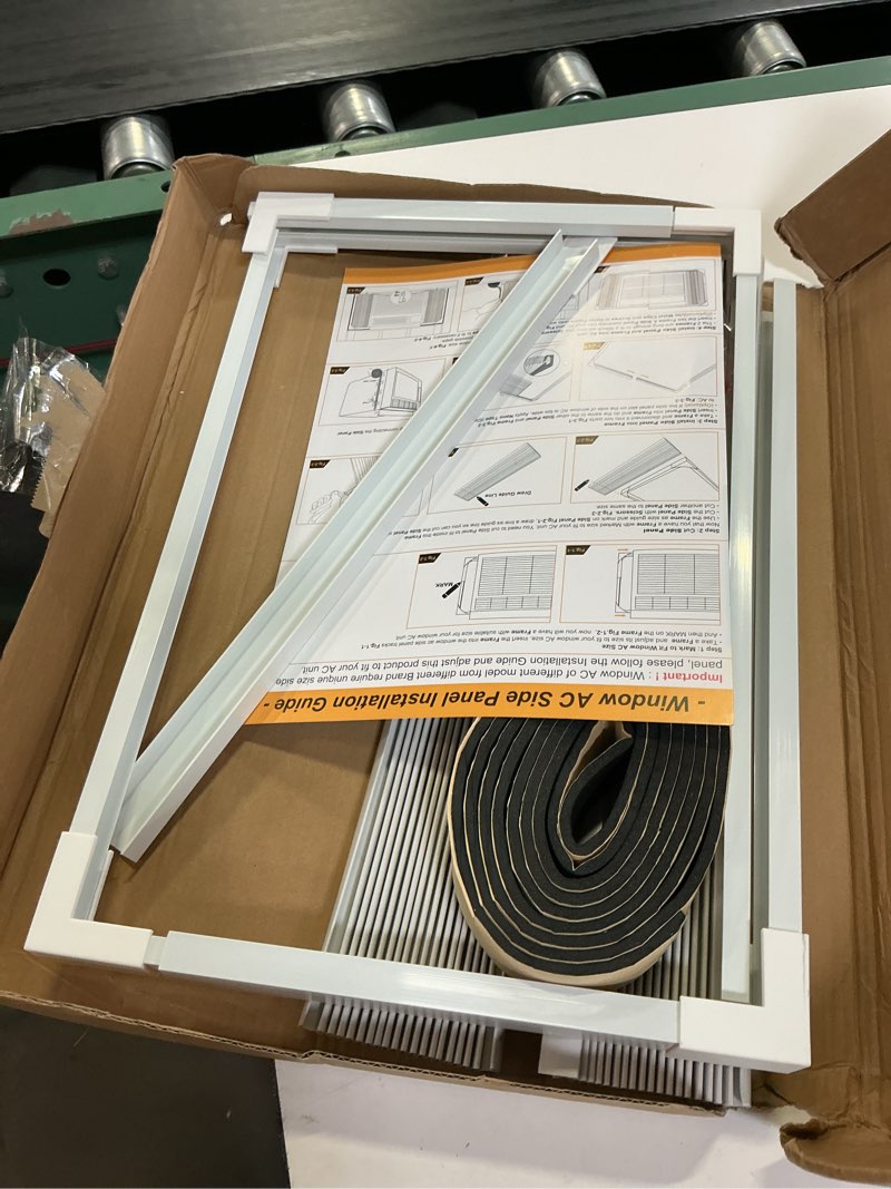 Condition photo showing Good Condition for window air conditioner side panels with frame,adjustable extra wide air conditioner side panels fits most 5,000-14,000 btu window ac units,window ac side panel curtain kit,2 pack fits for 5,000-14,000 btu ac units