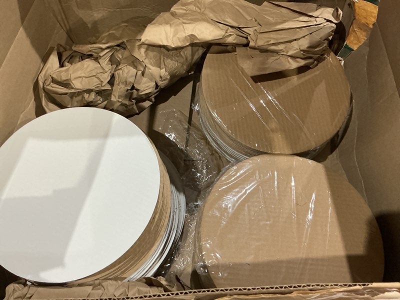 Condition photo showing Good Condition for white cake boards round | 100 pack – 6 inch | cardboard cake rounds circles | disposable cake platter board base tray | cake decorating supplies | cake plate accessories