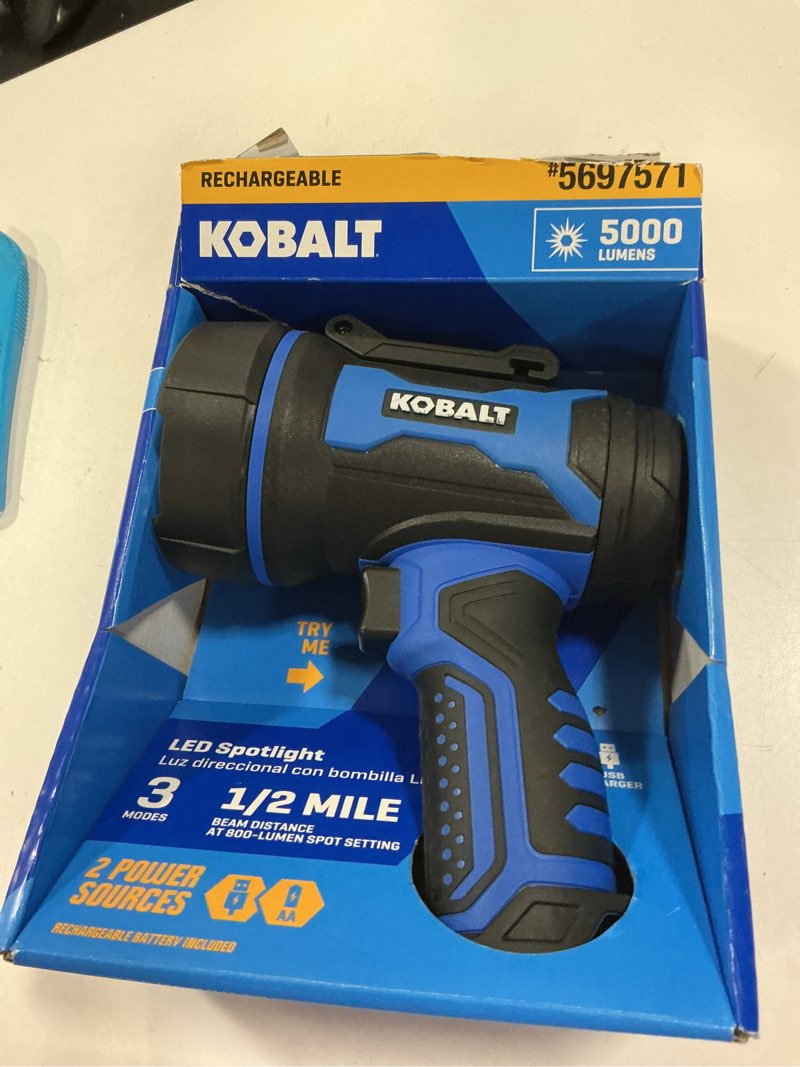 Condition photo showing Good Condition for  Kobalt 5000-Lumen 3 -Adjustable Mode LED Rechargeable Spotlight