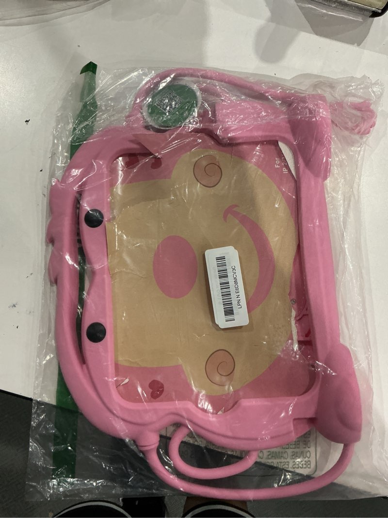 Condition photo showing As Is for ipad 2 3 4 case for kids, child proof silicone protective car case cute monkey handle stand cover for apple ipad 2nd 3rd 4th generation (pink)