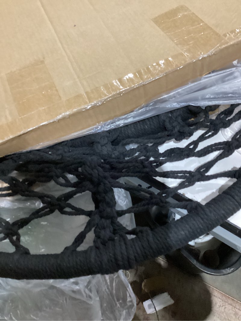 goutime hammock chair, macrame hanging indoor swing chairs with hardware kit,adult boho swinging swi