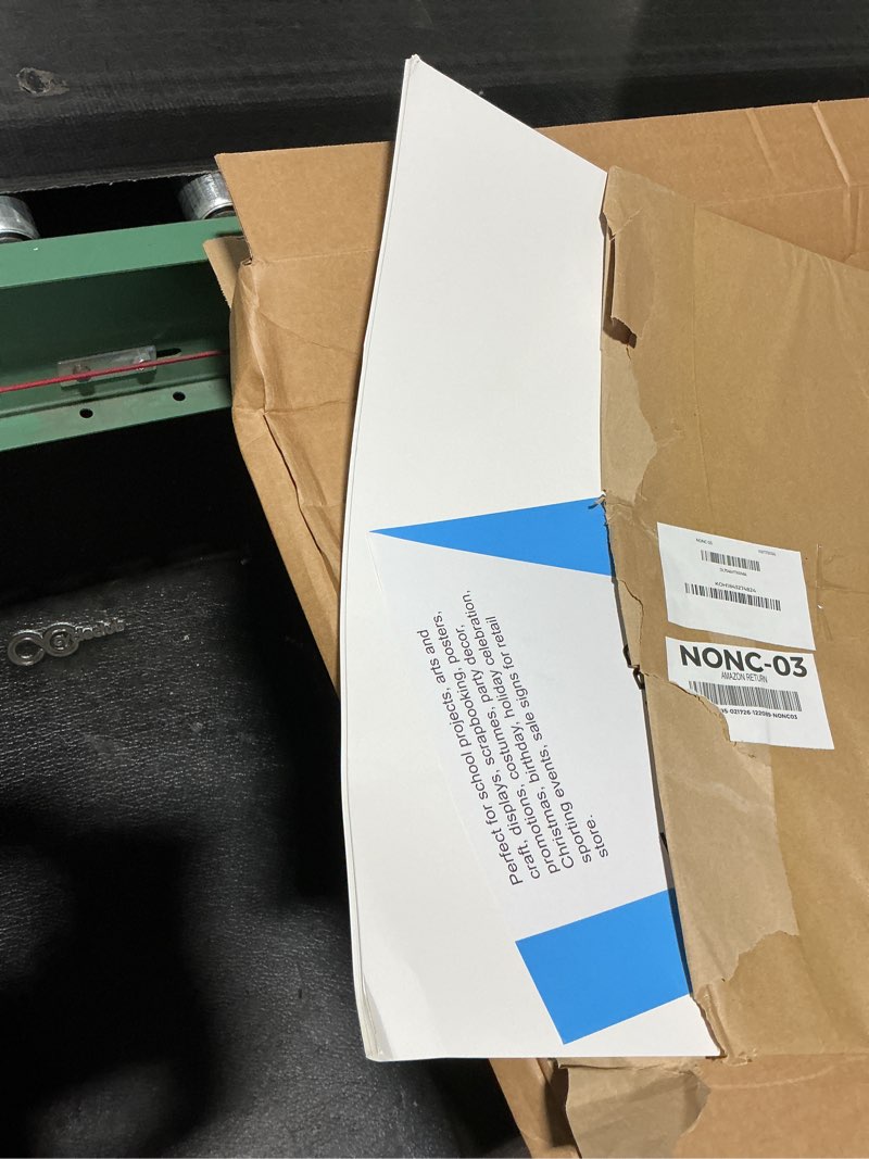 Condition photo showing Good Condition for 10 pcs 22" x 28" poster board white poster paper bulk, rookea 250 gsm thickness vision boards smart poster board for school arts craft projects presentations drawing scrapbooking blank graphic display