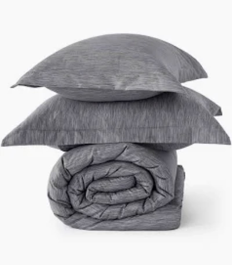 bedsure oversized king comforter set - charcoal grey soft bedding for all seasons, cationic dyed bed