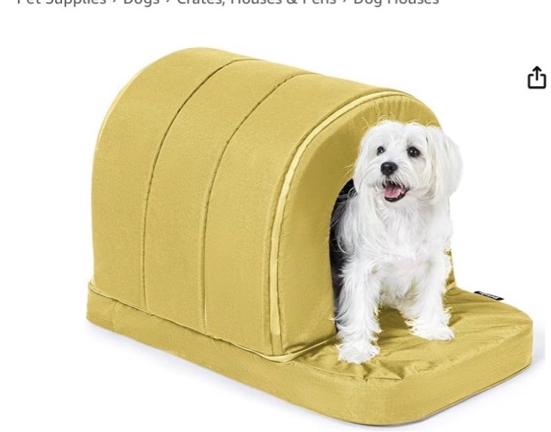 pelzin orthopedic dog bed house - outdoor waterproof dog tent with washable removable cover - durabl