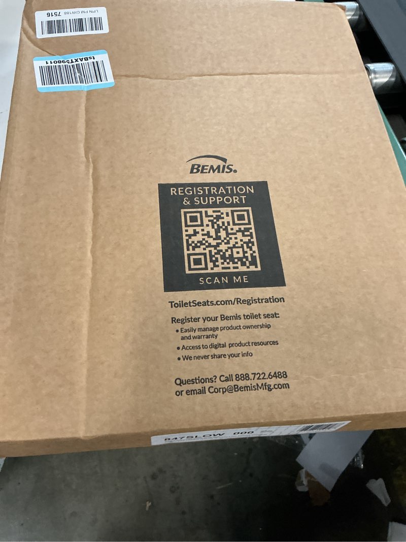 Condition photo showing New/Like New for mayfair cassel slow close toilet seat, easy clean, non slip premium wood seat, easy install, made in usa, round, white round 1 - toilet seat